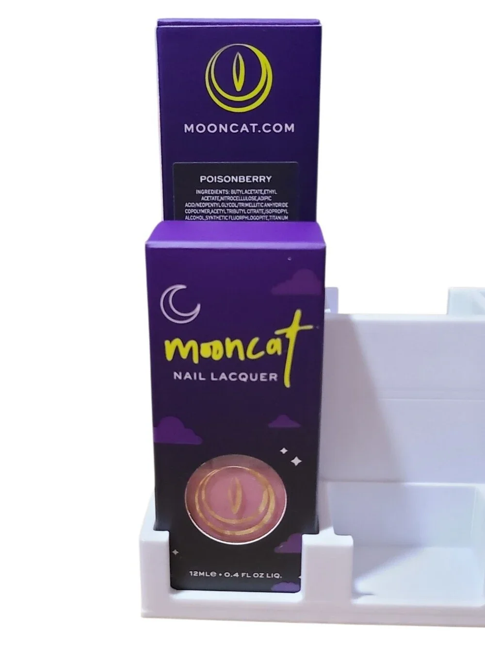 10-Slot Mooncat Nail Polish Box Organizer –  3D Printed Tiered Display Stand